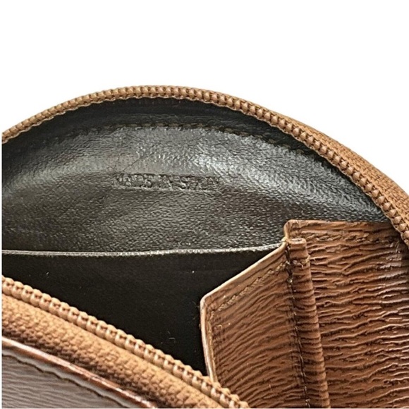 CHRISTIAN DIOR Textured brown zippy coin purse - UNISEX - Picture 6 of 7